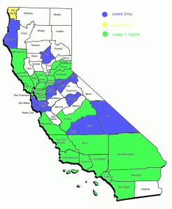 Map of Counties Visited in CA