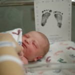 sleeping in her hospital bassinet