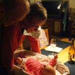 with Grandma and Grandpa (and a microphone)