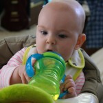 we learned how to use our sippy cup!